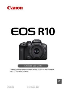 Canon EOS R10 manual. Camera Instructions.